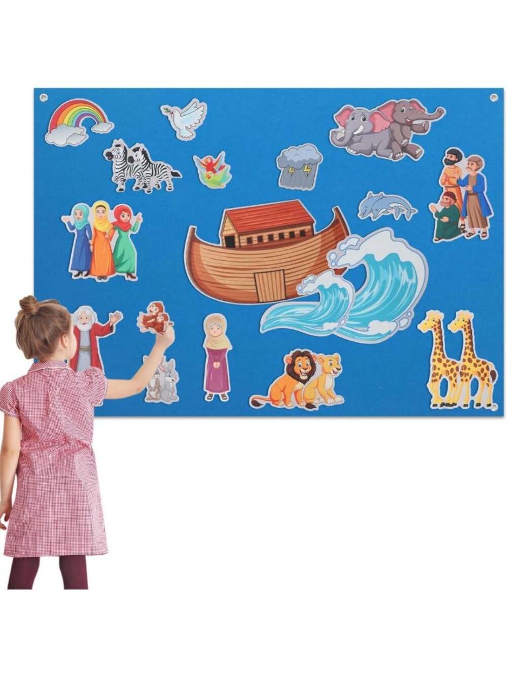 Noah's Ark Felt Board Story Set for Kids | Flannel Play & Learn Toy